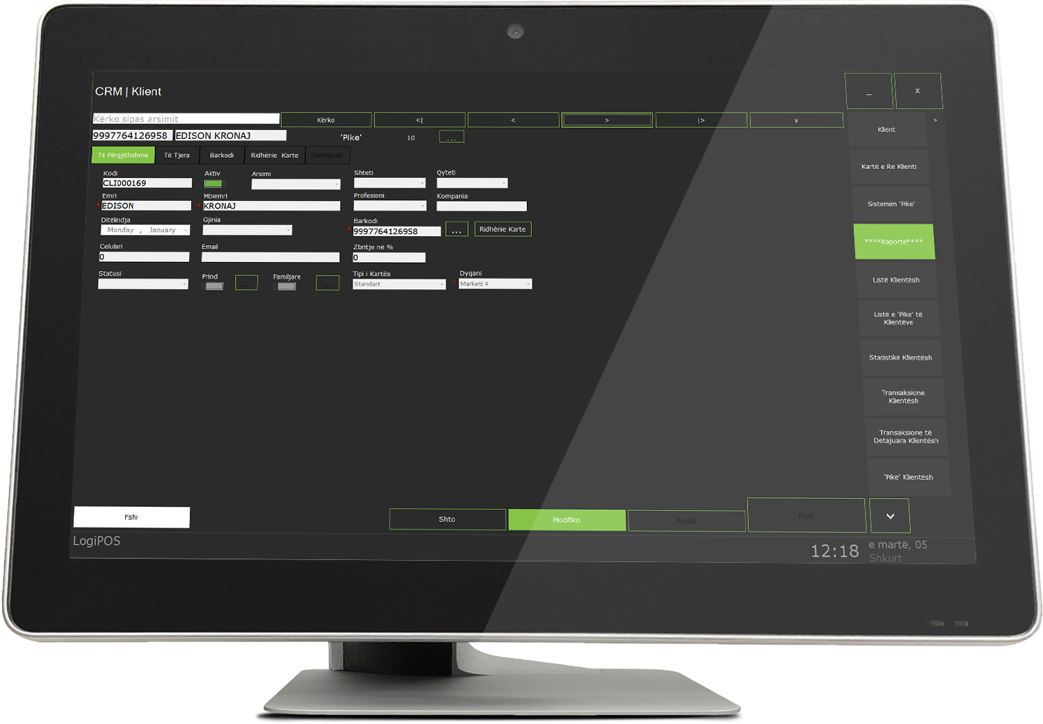 logiPOS-crm program për dyqan market supermarket